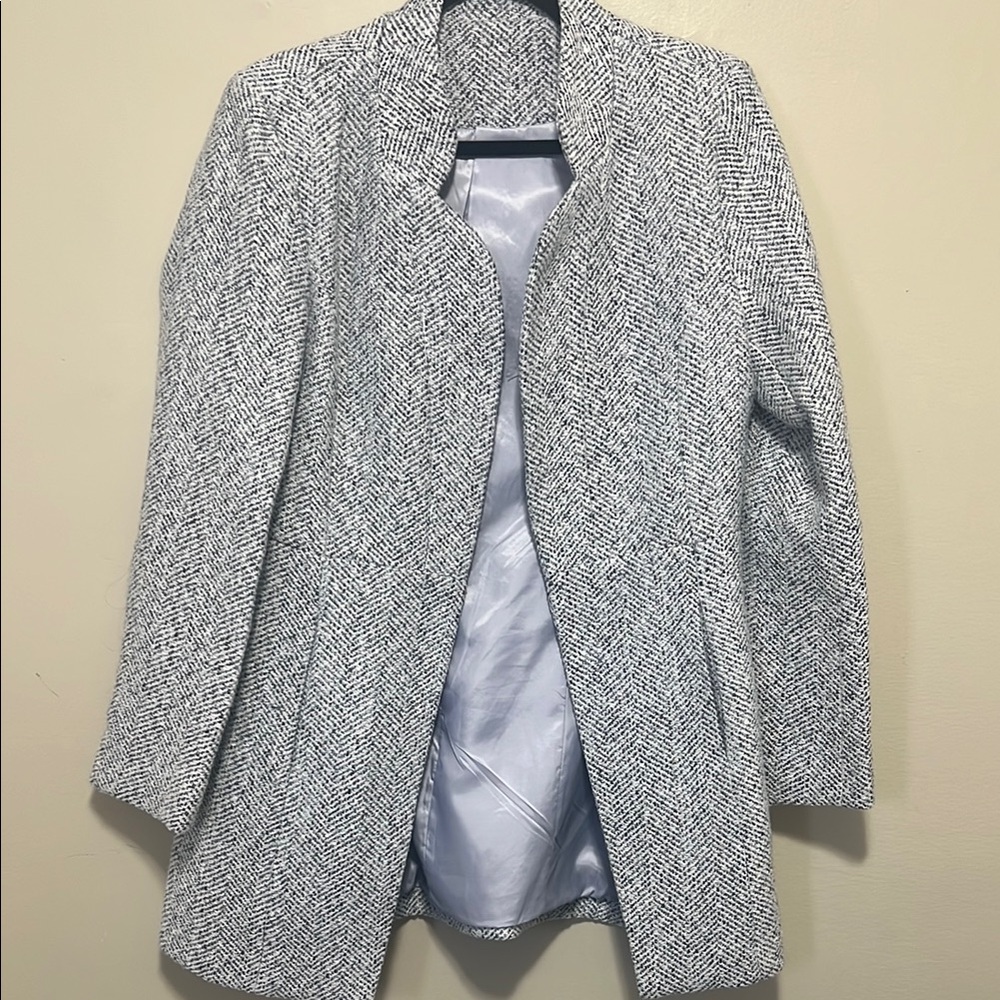 Women's Gray Herringbone Coat